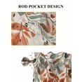 thumbnail image 6 of Vintage Leaves Bathroom Window Curtain, Summer Botanical Pastoral Watercolor Rustic Light Filtering Coffee Kitchen Curtains, Bedroom Living Room Curtains 2 Panel 84"x45", 6 of 6