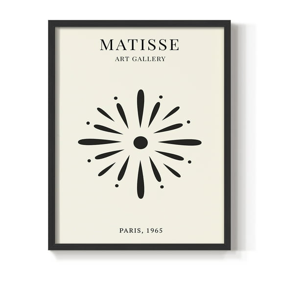 Matisse CXLI Framed Print in Black Solid Wood 8 x 10 Framed Print