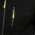 thumbnail image 4 of Men's Athletic Hoodies Solid Color Long Sleeve Zip Up Sweatshirt With Pockets Thick Casual Cross Letter Print Fleece Jacket for Daily Travel Outdoor, 4 of 7