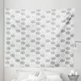 thumbnail image 1 of Botanical Tapestry, Greyscale Continuous Pattern of Dandelions Streaming in Air, Fabric Wall Hanging Decor for Bedroom Living Room Dorm, 5 Sizes, Dimgray Pearl and White, by Ambesonne, 1 of 1