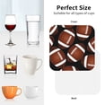 thumbnail image 6 of Naloa Brown Football On Black Coasters for Set of 4 - PU Leather Coasters, Coasters for Table Cup Tea Coffee Beer, Decorative for Kitchen Homedecor (Round), 6 of 6