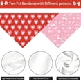thumbnail image 5 of Valentine''s Day Dog Bandana, 2 Pack Adjustable Holiday Party Birthday Pets Valentine Day Bandana Mother''s Day Triangle Bibs Cat Scarf Set, 5 of 6