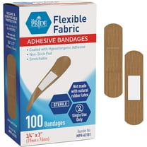 MEDPRIDE Sterile Adhesive Fabric Bandages for Wounds First Aid Kit & Wound Care Supplies, 100-Pack