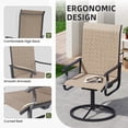 thumbnail image 2 of ELPOSUN 7 Piece Outdoor Patio Dining Set Swivel High Back Textilene Chairs and Rectangle Table Furniture Set,Beige, 2 of 10