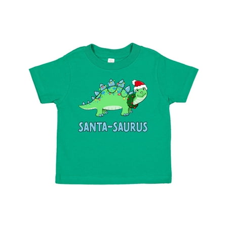 

Inktastic Santa-saurus Christmas Dinosaur with Hat Lights and Wreath Gift Toddler Boy or Toddler Girl T-Shirt