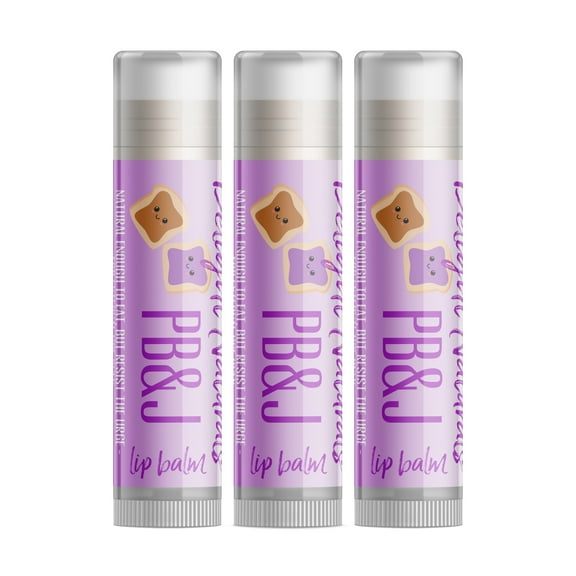 Delight Naturals PB&J Lip Balm (Grape) - 3 Pack