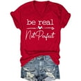 thumbnail image 1 of Babysbule Haut à Manches Courtes Col en V pour Femmes Couleur Unie Confortable Extensible T-Shirt Décontracté pour Usage Quotidien Couche Intérieure Ou Extérieure, 1 of 2