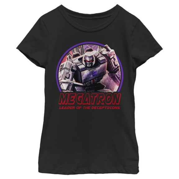 Girl's Transformers Megatron Decepticons Leader  Graphic Tee Black X Large