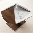 thumbnail image 2 of AHB 47.3" Round Dining Table for 4-6, Solid Wood Pedestal Base, Brown Modern Kitchen & Dining Room Table with a Replaceable Square Marble Tabletop, 2 of 10