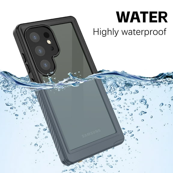 Waterproof Case Cover for Samsung Galaxy S25 Ultra, IP68 Waterproof Full Body Protective Shockproof Case with Build in Screen Protector Anti-Scratch Cell Phone Case for Galaxy S25 Ultra,Black