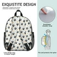 thumbnail image 5 of Black Dog Puppy Paw Backpack Backpack for School,Cute School Bag,Schoolbag with Adjustable Shoulder Straps & Padded Back,13.8"x11.4"x6", 5 of 6