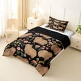 thumbnail image 2 of Erosebridal Capybara Twin Comforter Sets,Rustic Plant Pink Flowers Bedding Set For Girls Kids ,Reversible Black 2-Piece, 2 of 7