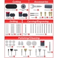 thumbnail image 3 of Kit de accesorios para herramientas rotativas SHALL 508 piezas con funda de transporte, 3 of 7