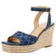 thumbnail image 1 of Espadrille Wedge Platform Coach para mujer, color azul oscuro, talla 7.5, 1 of 5