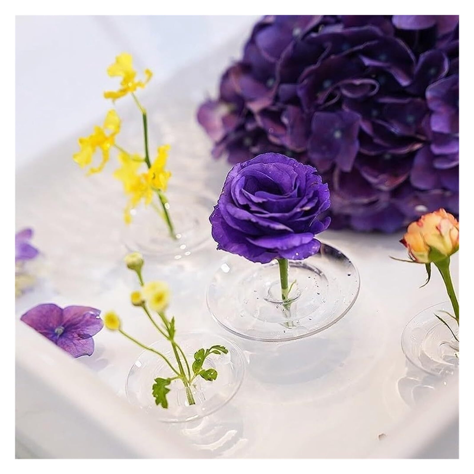 Creative Floating Floral Arrangement Holder, Wind-Driven Floating Flower Holder, Clear Acrylic  +