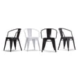 thumbnail image 4 of Simpli Home Larkin Metal Dining Arm Chair (Set of 2) in Distressed Black, Silver, 4 of 14