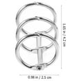 thumbnail image 2 of unbranded 4Ud Anillos De Libro De Metal Tres Agujeros Duraderos Para Clasificación En Oficina Y Hogar, 2 of 6