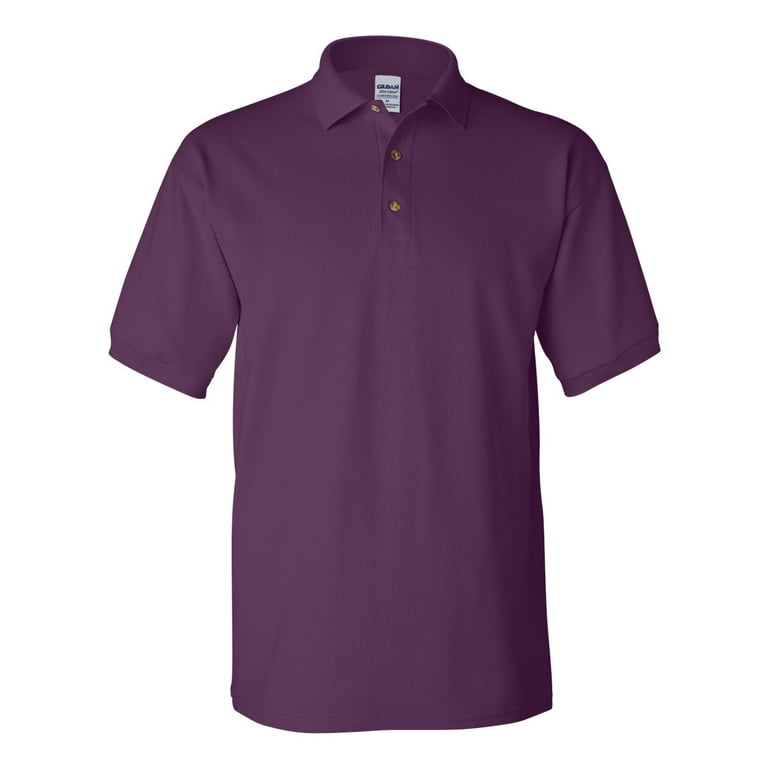 Gildan 3800 Men s Pique Polo Shirt Aubergine Small Walmart