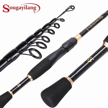 Telescopic Fishing Rod Ultralight Weight Spinning Fishing Rod Carbon Fiber Material 1.8-2.4m Fishing Rod Tackle