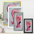 thumbnail image 4 of Designart 'Abstract Portrait of Pink Flamingo IV' Farmhouse Framed Art Print, 4 of 4