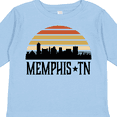 thumbnail image 4 of Inktastic Memphis Tennessee Skyline Retro Sunset Boys or Girls Long Sleeve Toddler T-Shirt, 4 of 5
