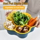 thumbnail image 2 of Itchen Colador de verduras Capas dobles Celosías Olla caliente Plato de verduras Multifuncional 360 ° Giratorio, 2 of 8