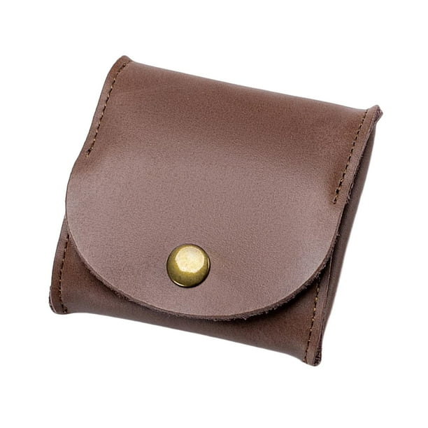 Monedero pequeño, bolso, organizador, tarjetero clásico para mujer y hombre. Marrón