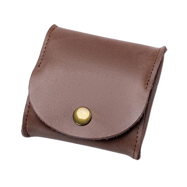 Cartera portátil Monedero Bolsa Auriculares Organizador Paquete Pendientes Mini Marrón jinwen Monedero pequeño