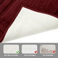 thumbnail image 5 of Bathroom Rugs Sets 3 Piece, Super Soft and Absorbent Non Slip Microfiber Toilet Bath Mat with U-Shaped (Burgundy Red), 5 of 16
