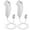 White+White, variant on LUXMO 2 Packs Wii Nunchuck Controller, Nunchuck Replacement Controllers Joystick Gamepad for Wii Wii U Console