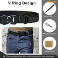 thumbnail image 5 of WHIPPY Nylon Belt for Men, Web Work Belt with Heavy Quick Release Buckle, Black, 5 of 7