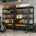 thumbnail image 2 of CJF Metal Storage Shelves, 5-Tier Garage Shelving Unit, Heavy Duty Adjustable Metal Shelving for Garage, Basement, Pantry, Warehouse-Black (71 "H x 36" W x 16" D), 2 of 9
