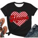 thumbnail image 4 of Tops de Cuello Redondo para Mujeres Casual de Moda Impresa Camiseta de Manga Corta, 95% Poliéster 5% Elastano para Uso Diario Y de Fiesta, 4 of 6