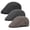 Black/Grey/Light Coffee, variant on 3 Pcs Newsboy Caps for Men, Adjustable Flat Caps with Cotton Tweed, Beret with Soft Lining and Breathable Sweatband, Classic Peaked Brim Caps for Driving, Casual, Golf, One Size 21.6"-23.6"
