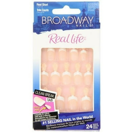 Kiss Broadway Nails Real Life French Nail Kit, 24 Count