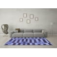 thumbnail image 3 of Ahgly Company Indoor Square Abstract Blue Modern Area Rugs, 6' Square, 3 of 4