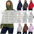 thumbnail image 4 of MaFYtyTPR Women's Cowl Neck Hoodie with Face Cover Casual Pullover Hooded Sweatshirt with Pocket Fall Winter Outdoor Warm Tops 01-Black L, 4 of 6