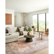 Loloi II Loren Collection LQ-15 Terracotta / Sky Oriental Area Rug 8'-4 x 11'-6