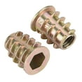 thumbnail image 3 of 50 tuercas hexagonales de inserción interior de aleación de zinc M6 para muebles de madera (M6 x 15), 3 of 9