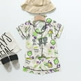 thumbnail image 2 of Ensemble de Pyjama Garçon Imprimé Manches Courtes Filles Pyjama Boutonné Ensemble Filles Pyjama Décontracté Ensemble Filles Pyjama Garçons Filles Mode, 2 of 3