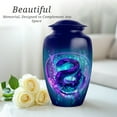 thumbnail image 5 of Snake small keepsake Urns for Human Ashes - blue mini Urns for Ashes Adult set of 4 - Burial Urns for Adult Male & Female - 1 Large Urns for father, 10&3 inch, 5 of 7