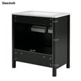 thumbnail image 3 of Harper & Bright Designs 30" Bathroom Vanity with Ceramic Sink, Bathroom Vanity Cabinet with Storage Door and Built-in Hidden Drawer, Black, 3 of 14