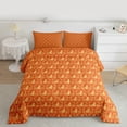 thumbnail image 2 of Feelyou Adult Boho Damask Full Size Comforter Sets, Orange Cat Kitten Bedding Sets, 3pcs, 2 of 8