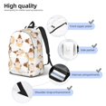 thumbnail image 5 of Naloa Canvas Backpack for Men Women Cute Bee Gnome Print Rucksack Casual Travel Daypack Large and Small Durable College Tote Satchel Bookbag for Teens, 5 of 8