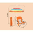 thumbnail image 3 of WGOS Low Beach Camping Chair with Detachable SPF 50+ Umbrella, Orange, 3 of 6