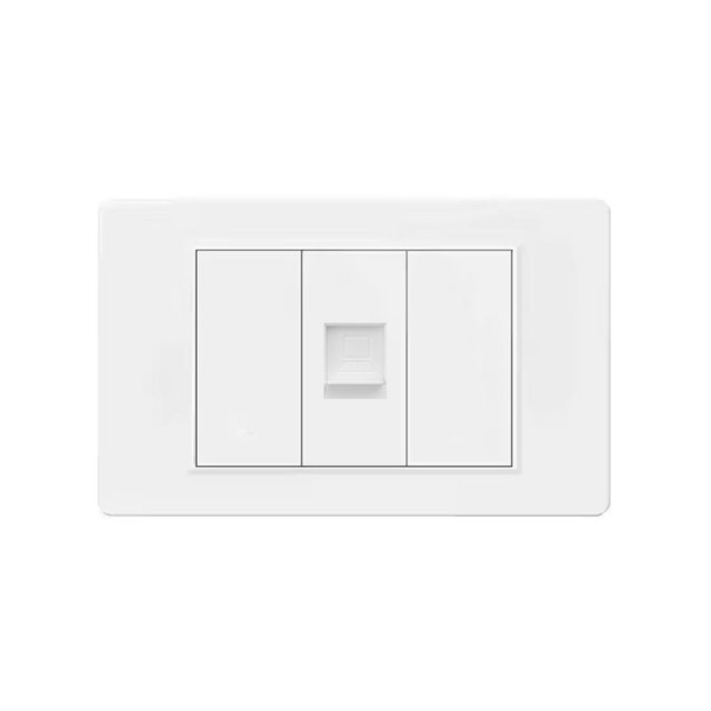 White Italy Chile Outlet with USB Smart Type-c Fast Charging,Dual USB Wall Socket Chile Plugs Plastic Panel Light Switch Sat TV