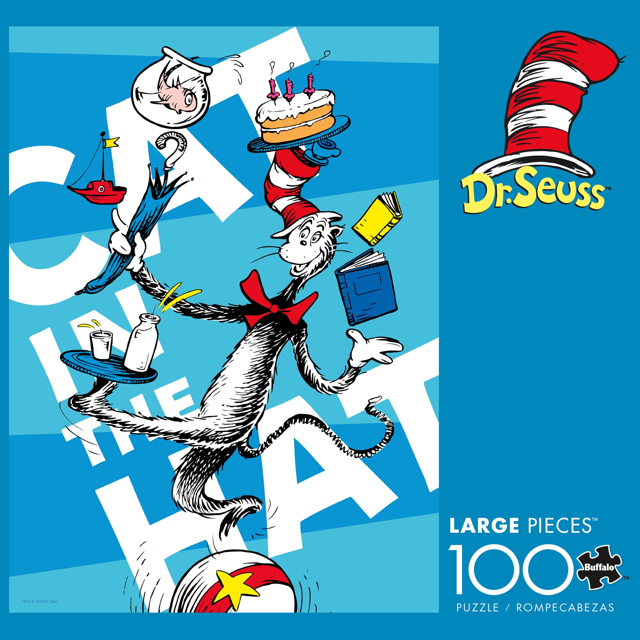 Buffalo Games Cat in the Hat 100-Piece 15 x 11-Inch Interlocking Jigsaw Puzzle for Children Ages 6+