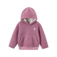 thumbnail image 3 of fatyb Kids Fuzzy Fleece Hoodies Sherpa Pullover for Boys Girls Sweatshirts Hooded Outerwear with Pockets, 3 of 7