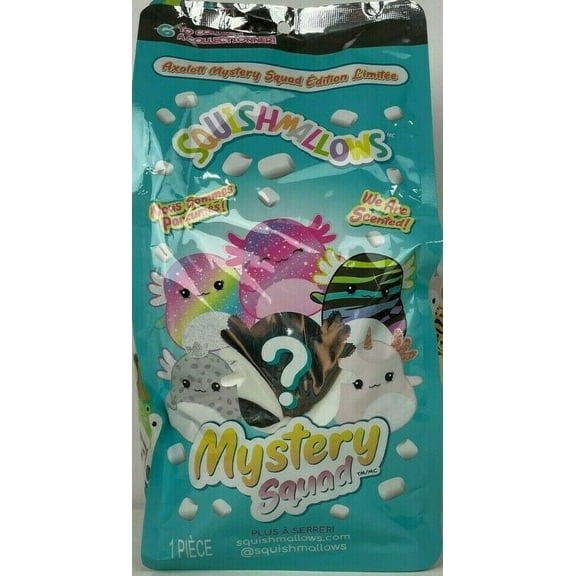 Squishmallow Kellytoy Plush Axolotl Mystery Squad 8" Scented Mystery Bag NEW