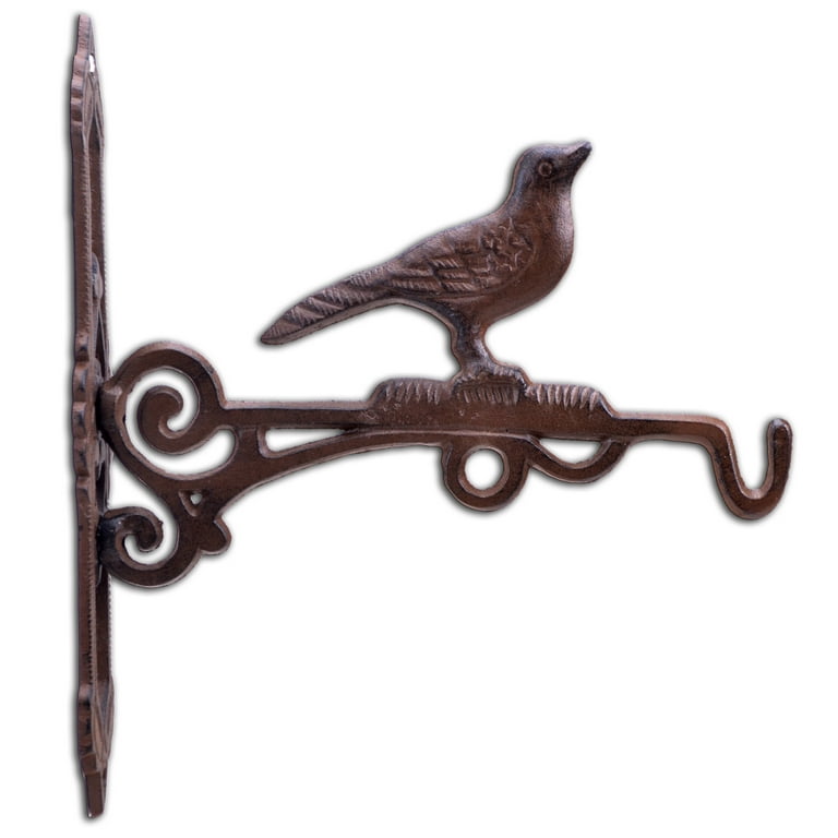 Decorative Bird Cast Iron Plant Hanger Hook - 10.75 Deep